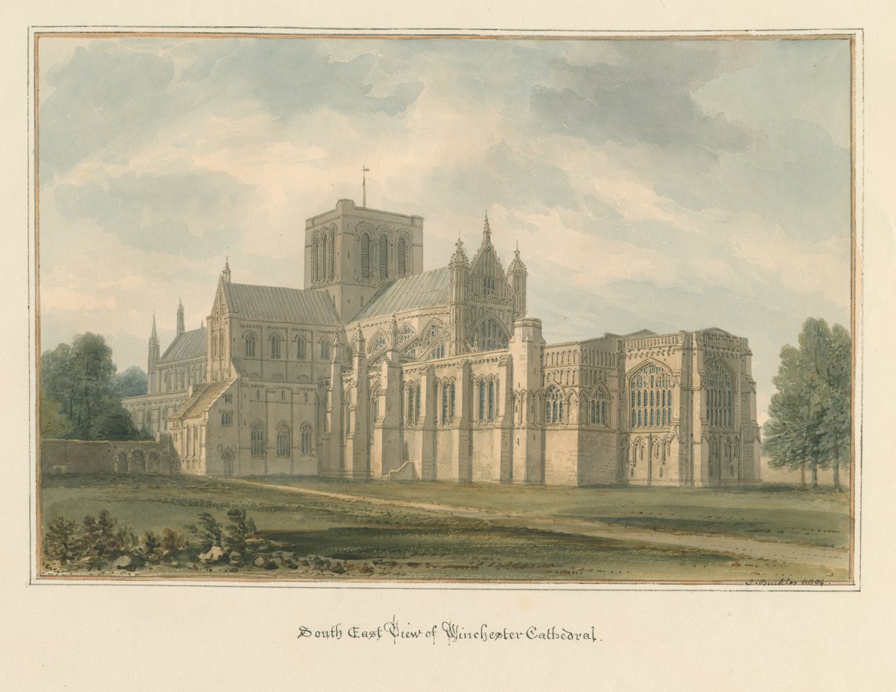 Hampshire - Cattedrale di Winchester da John Buckler