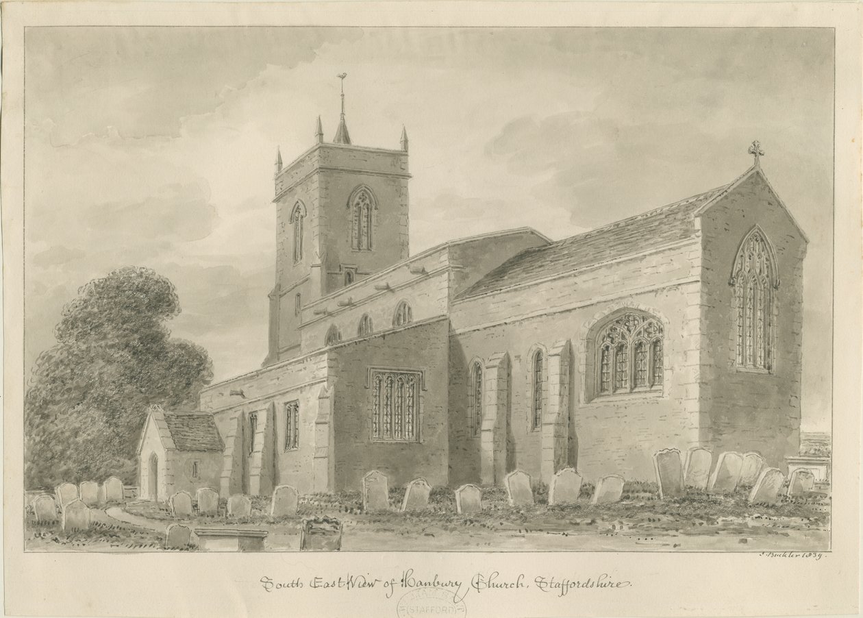 Chiesa di Hanbury da John Buckler