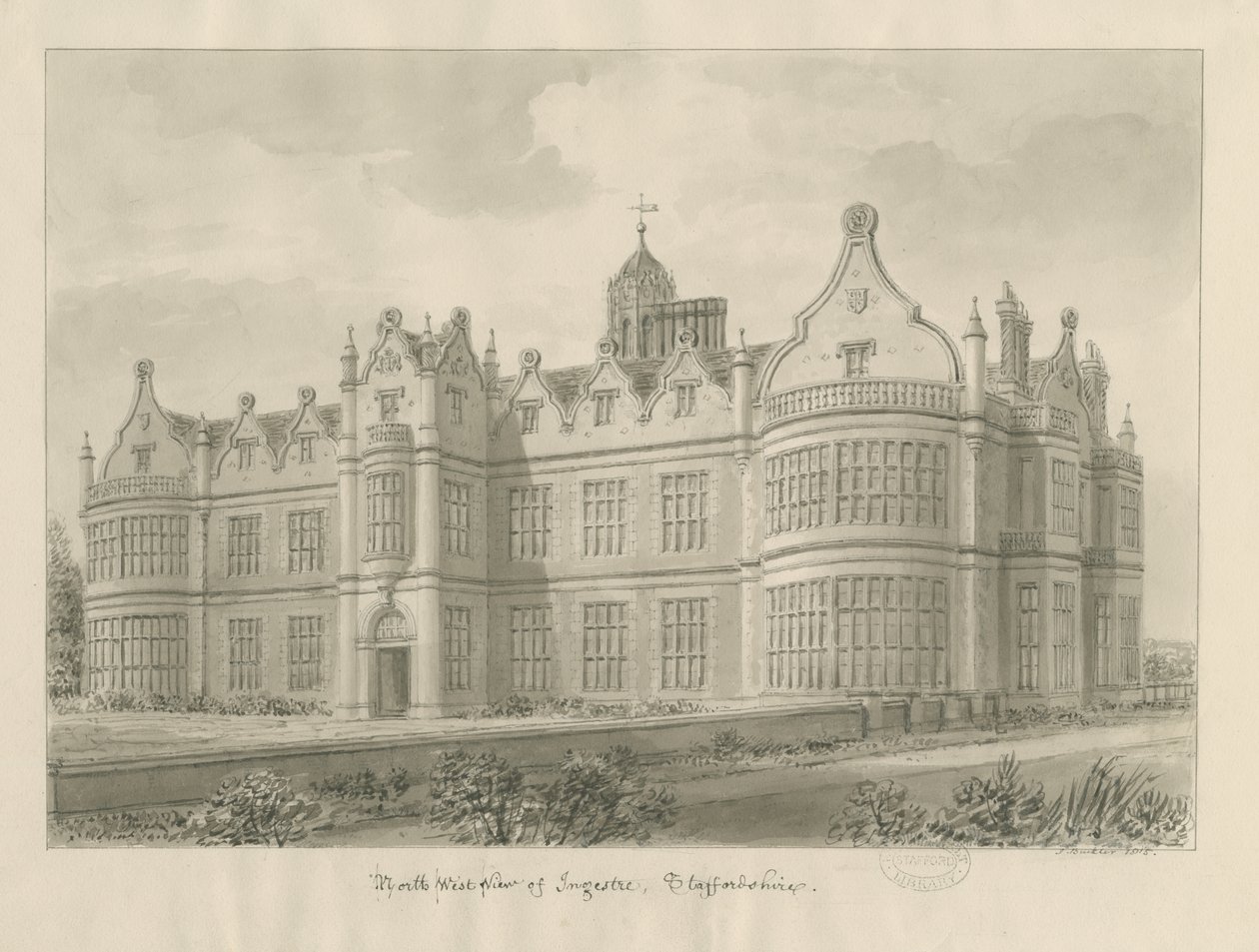 Ingestre Hall da John Buckler