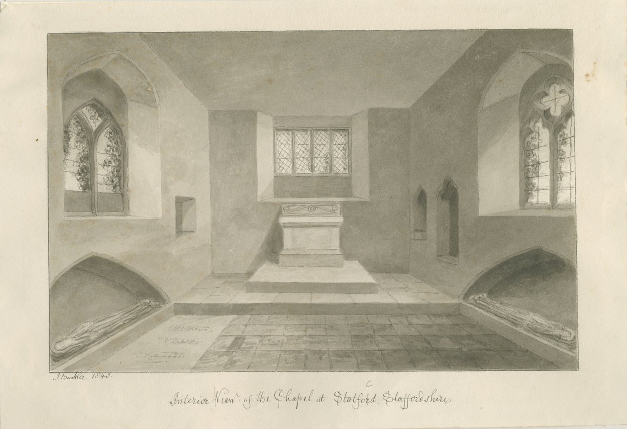 Interno della Cappella di Statfold da John Buckler