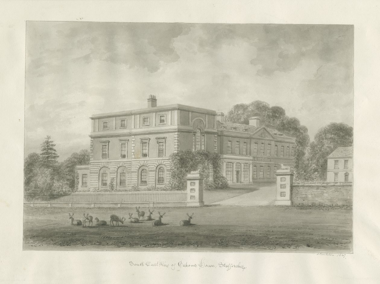 Okeover Hall da John Buckler