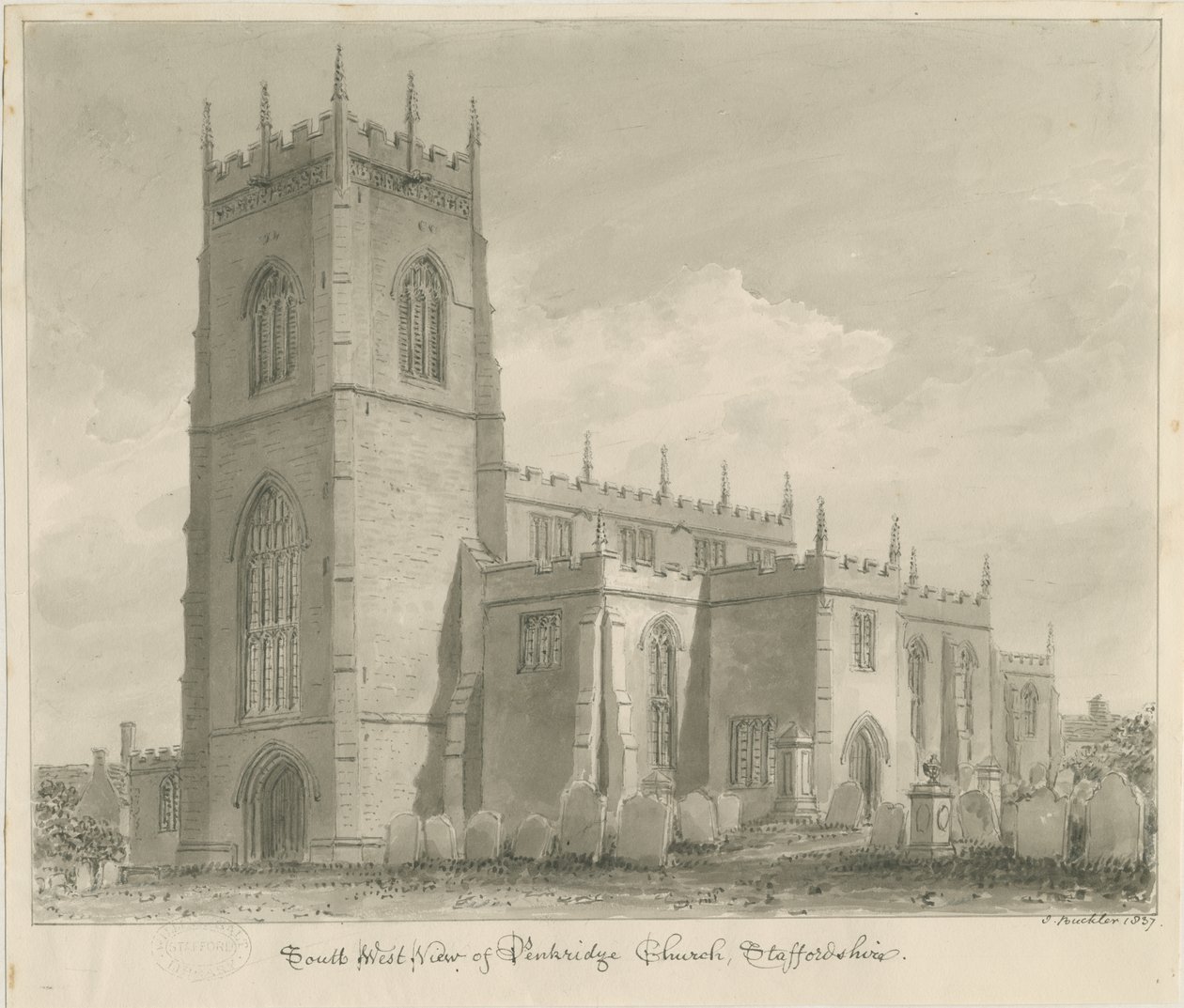 Penkridge Church da John Buckler
