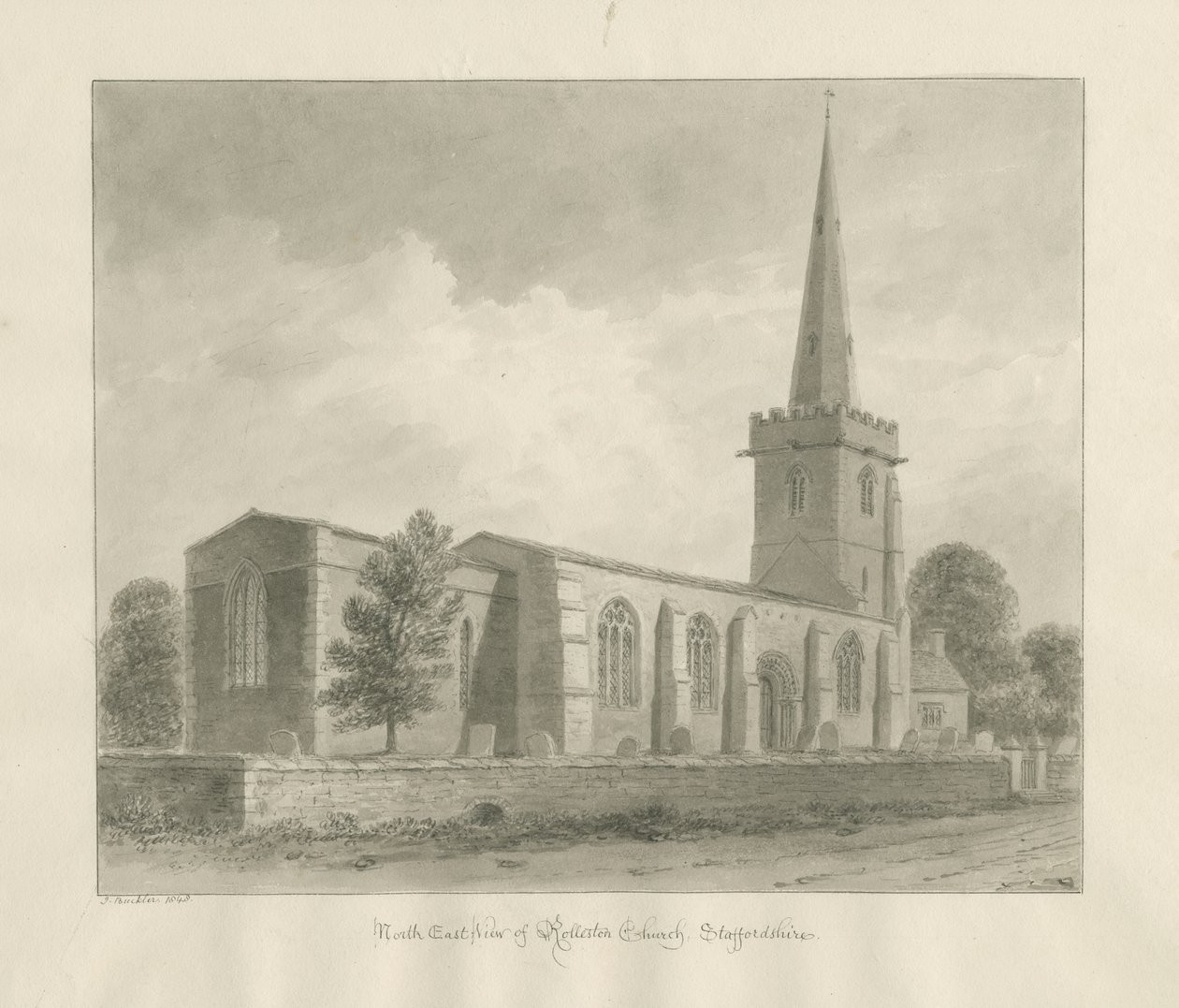Rolleston Church da John Buckler