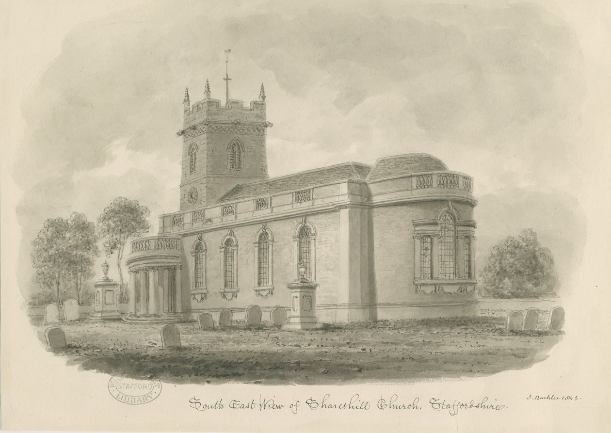 Chiesa di Shareshill da John Buckler