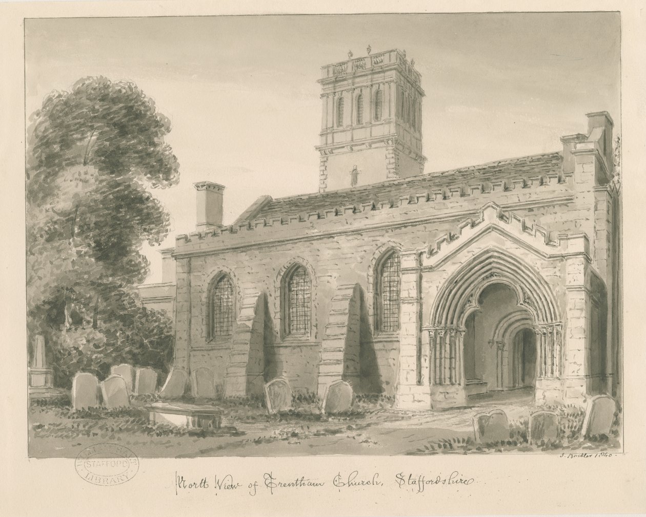Chiesa di Trentham da John Buckler
