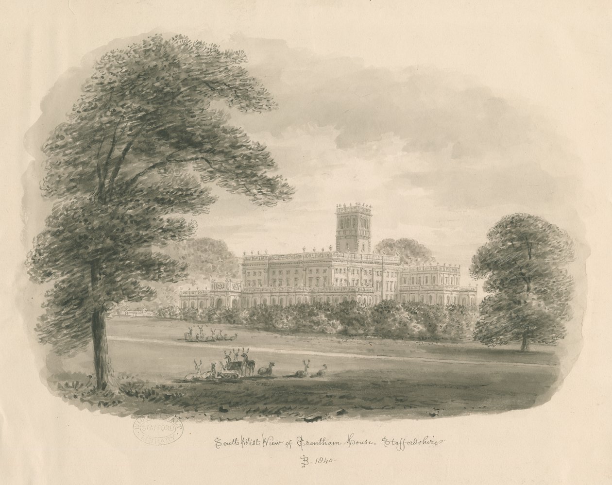 Trentham Hall da John Buckler