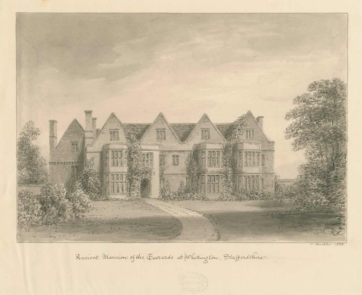 Whittington Hall da John Buckler