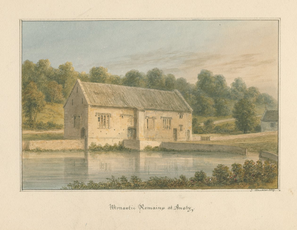 Wiltshire - Ansty - Resti monastici, 1817 da John Buckler