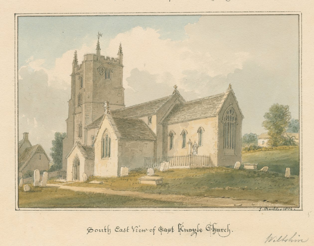 Wiltshire - Chiesa di Knowle, 1804 da John Buckler