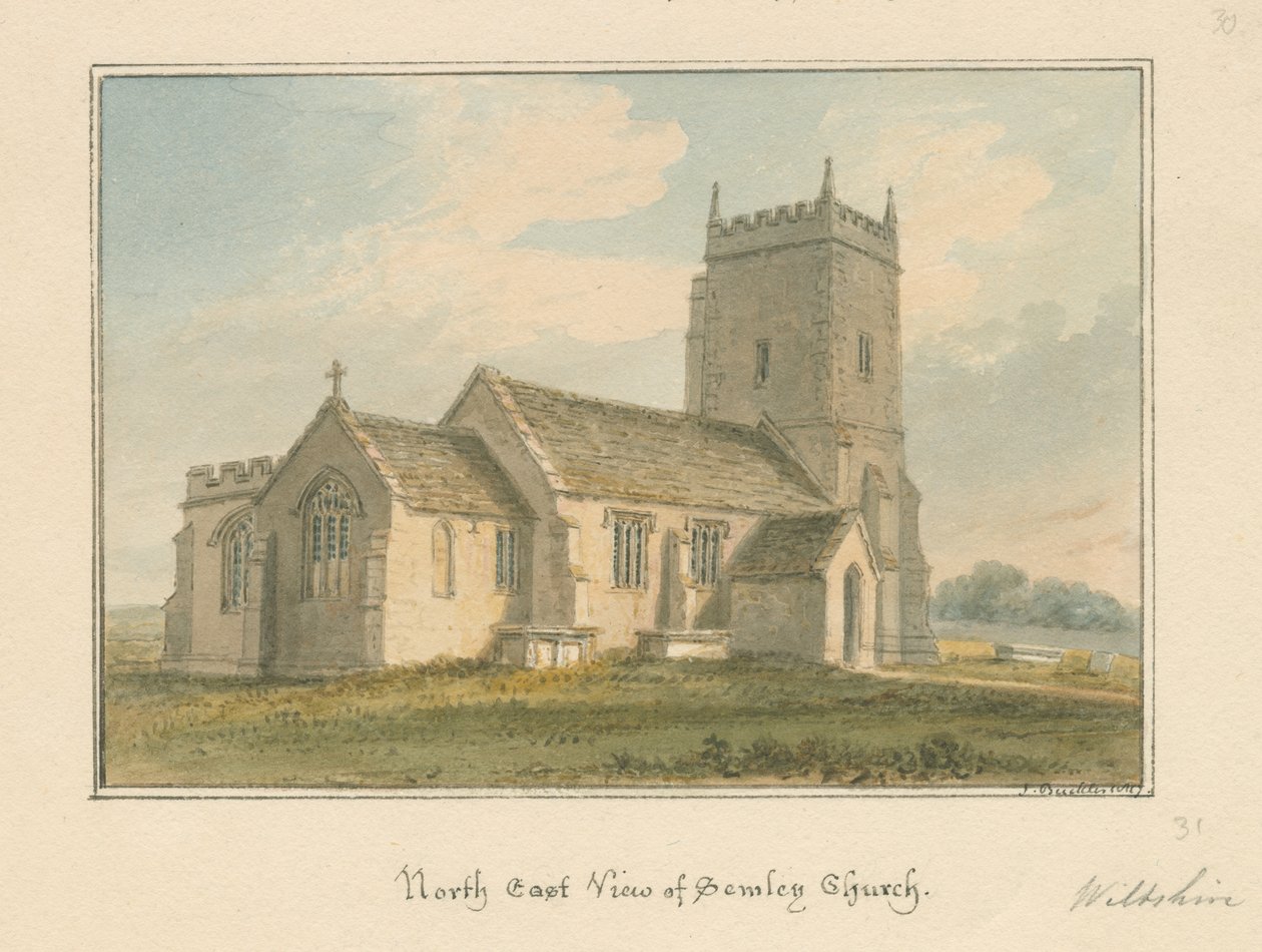 Wiltshire - Chiesa di Semley da John Buckler