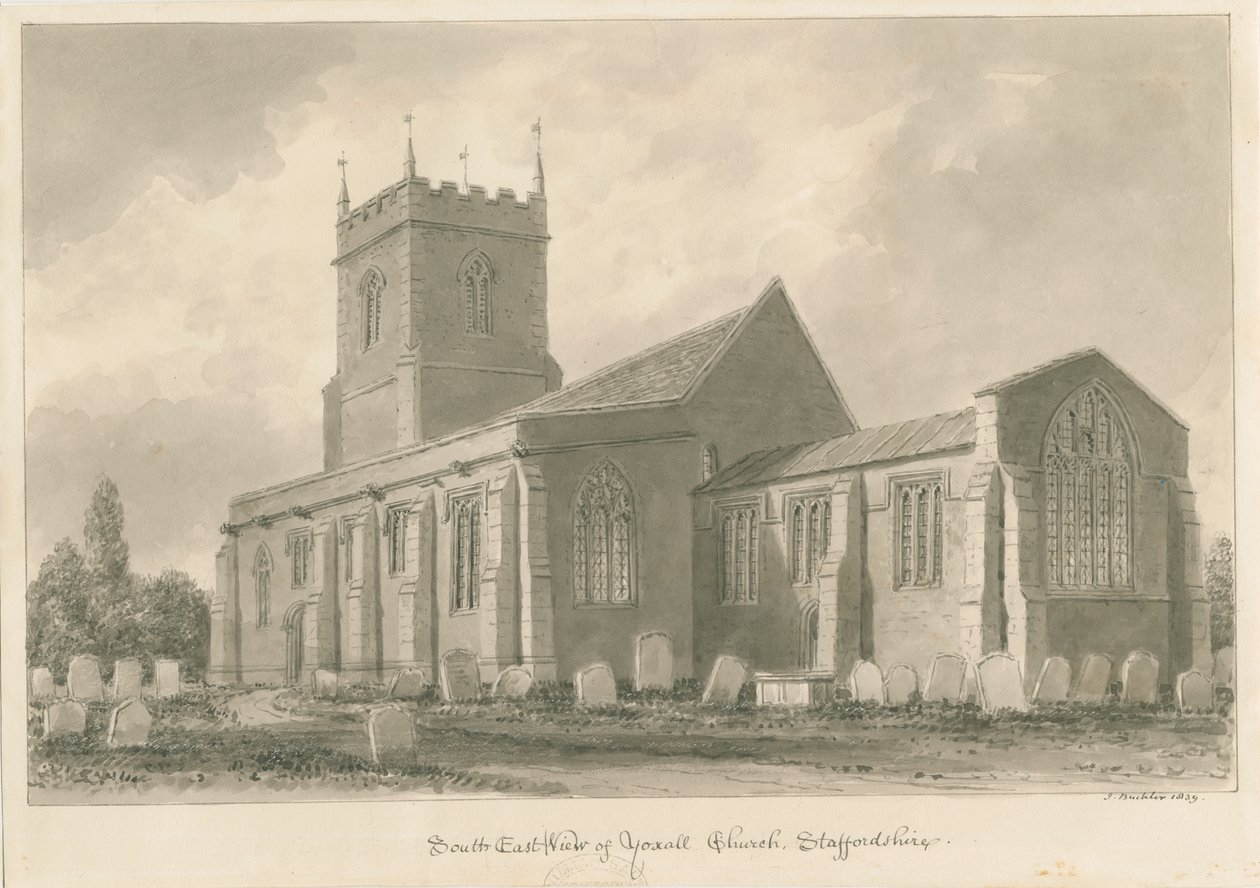 Chiesa di Yoxall da John Buckler