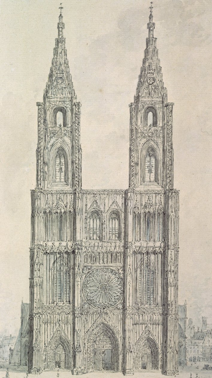 Facciata ovest della cattedrale di Strasburgo da John Carter