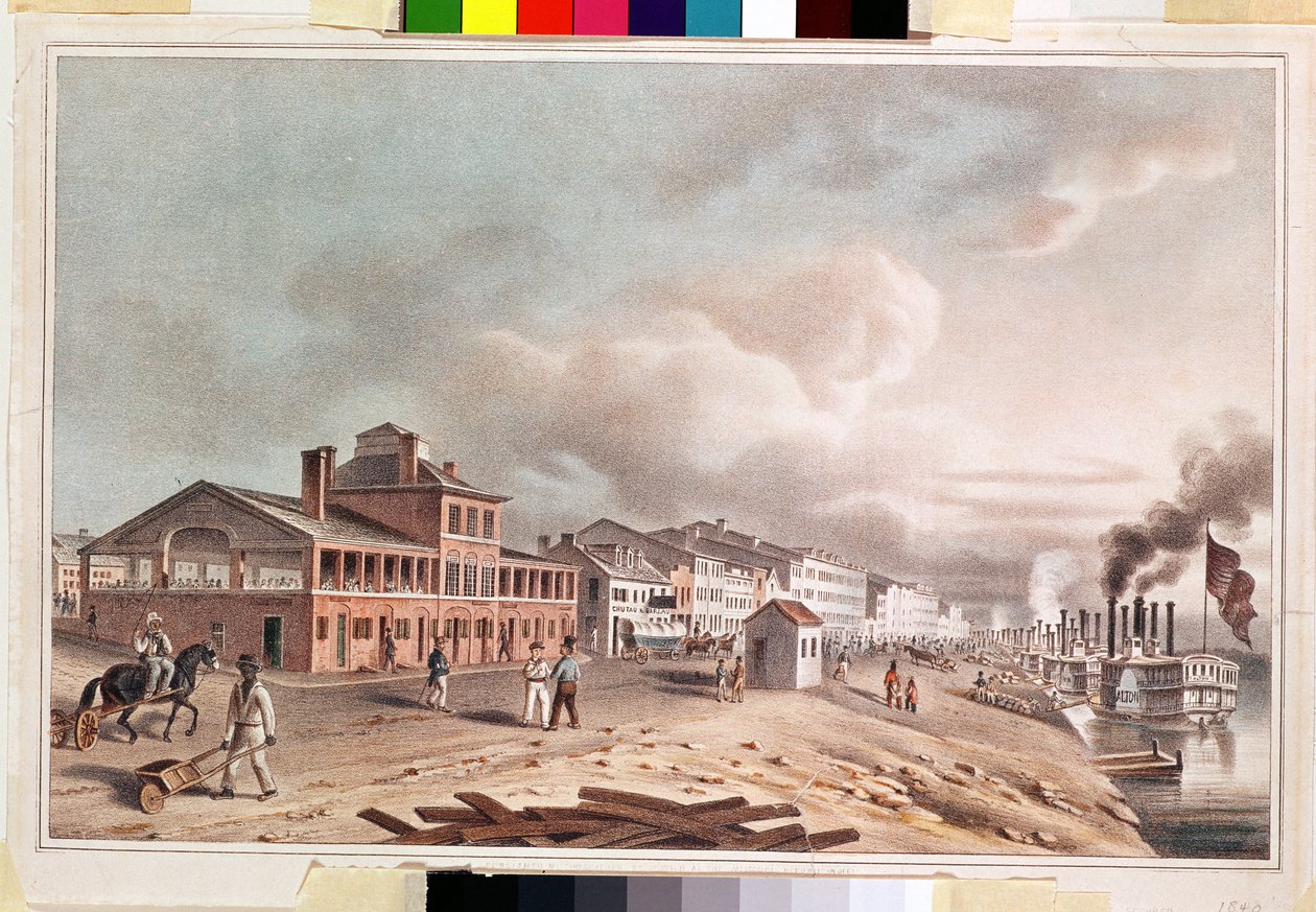 Front Street, St. Louis, Missouri, 1840 da John Caspar Wild