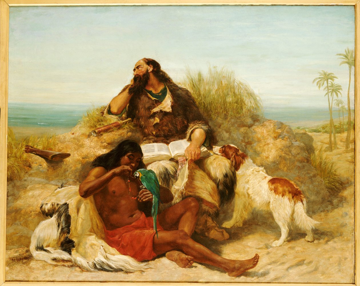 Robinson Crusoe e il suo Venerdì da John Charles Dollman