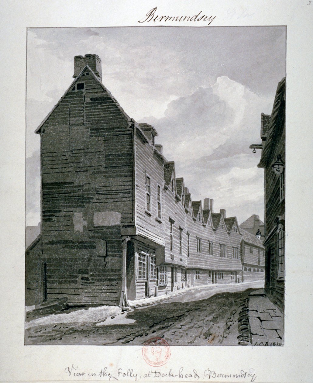 Dockhead Folly, Bermondsey, Londra da John Chessell Buckler