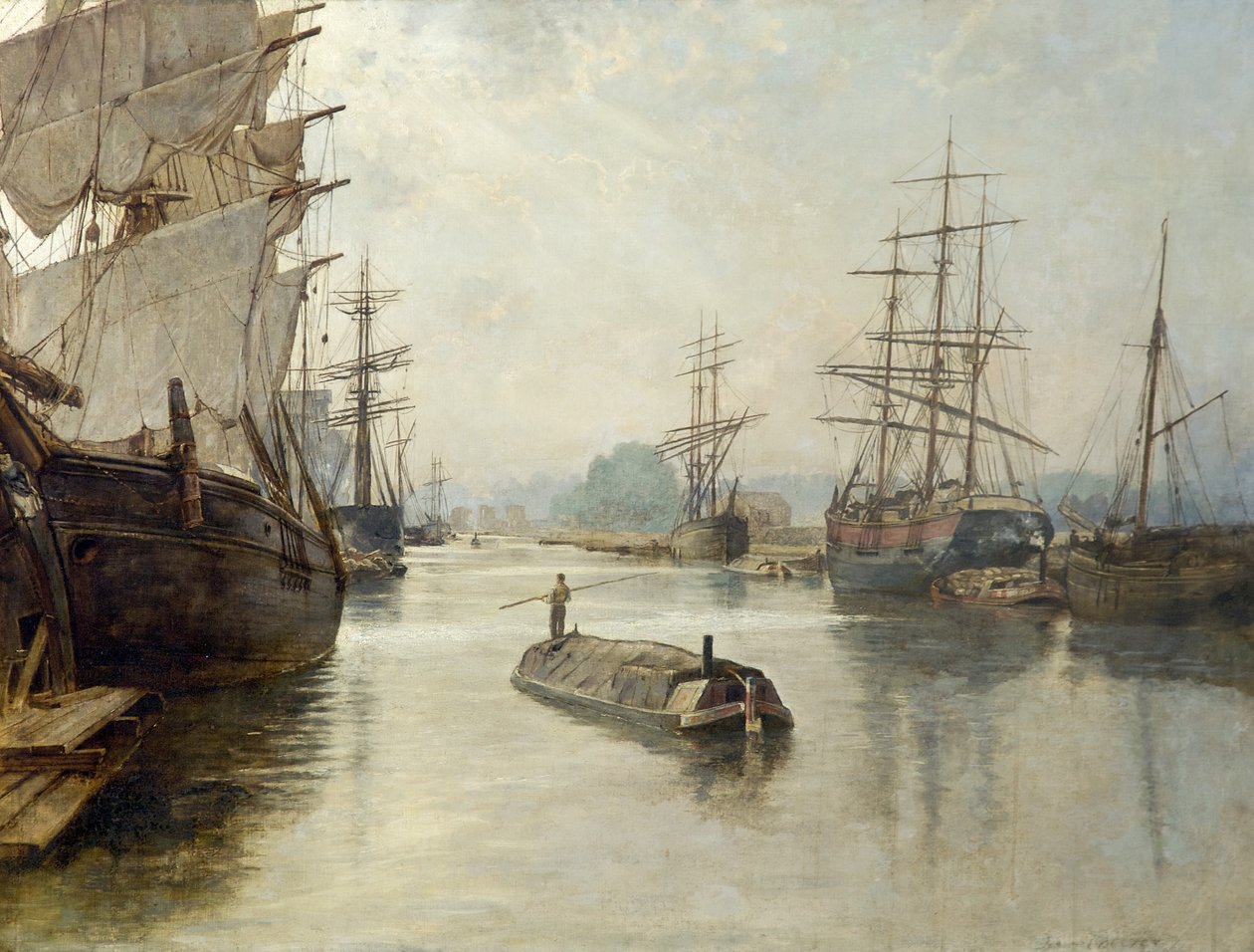 Docks di Gloucester, prima del 1922 da John Collier