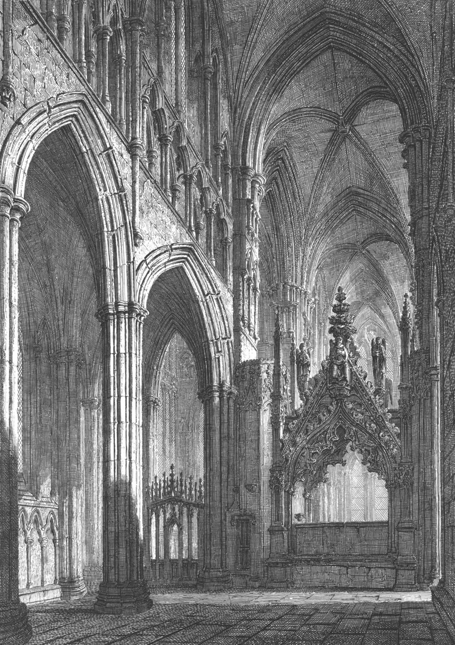 Beverley Minster, Transetto Orientale, inizio XIX secolo da John Coney