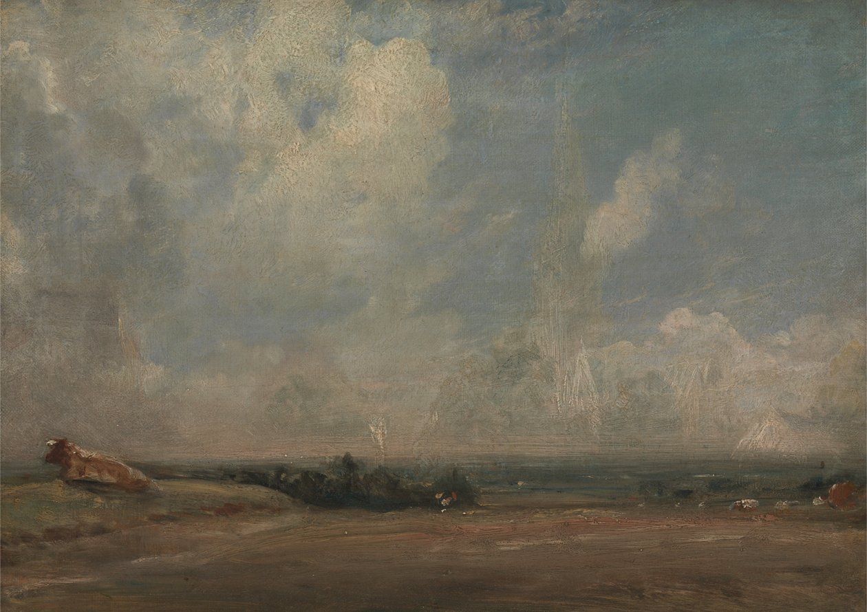 Una vista dalla brughiera di Hampstead () da John Constable