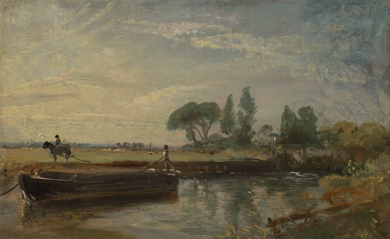 Chiatta sotto la chiusa di Flatford da John Constable