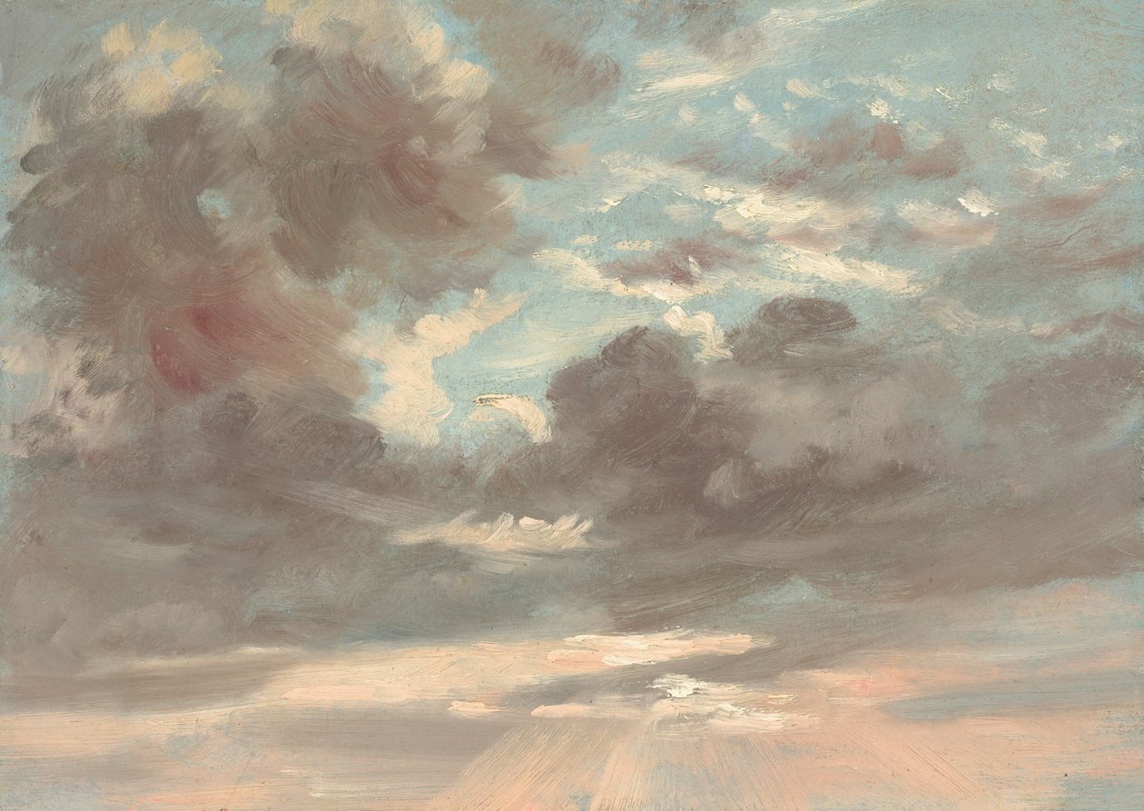 Studio di nuvole: Tramonto tempestoso, 1821-1822 da John Constable