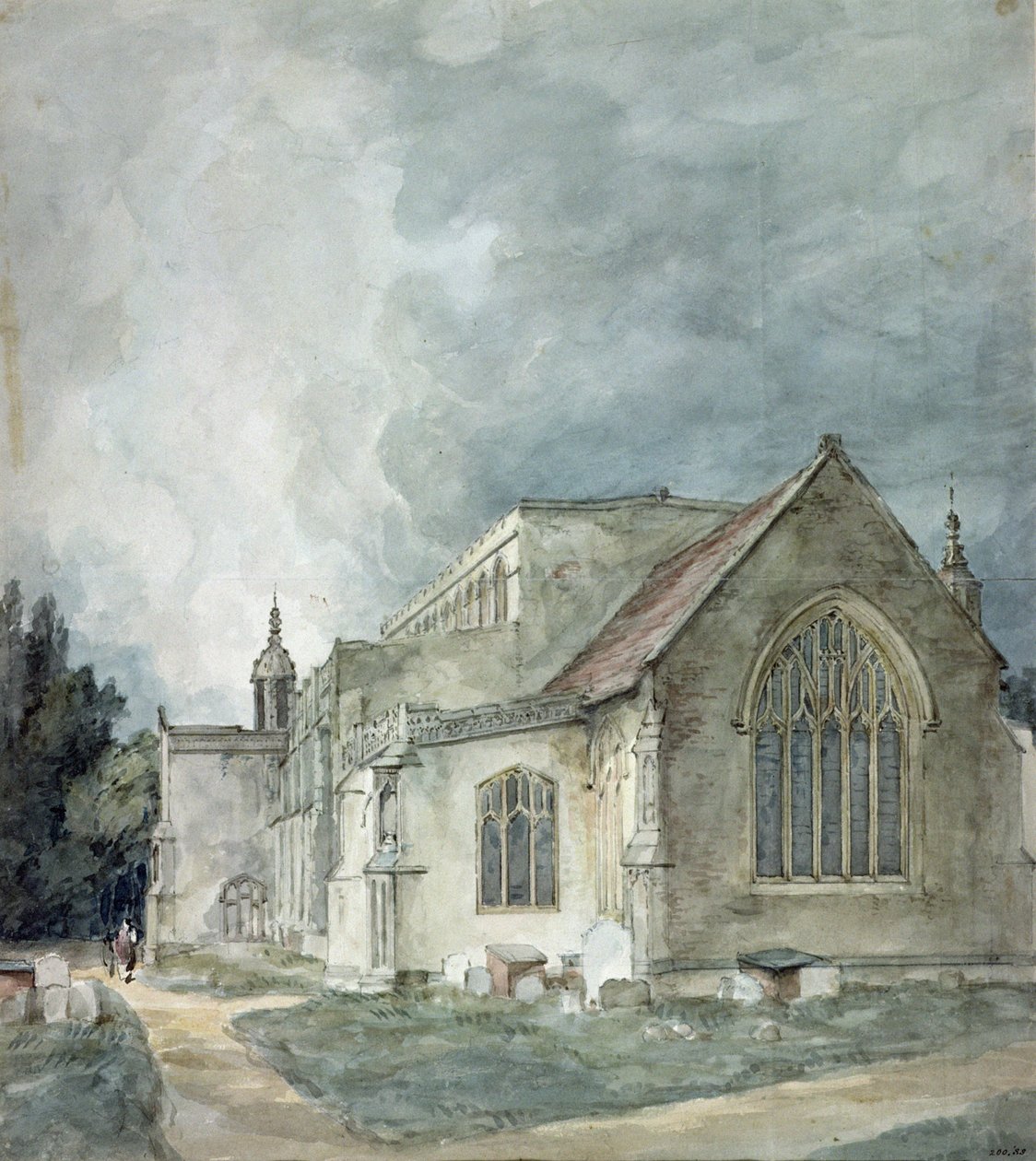 Chiesa di East Bergholt, c.1805-11 da John Constable
