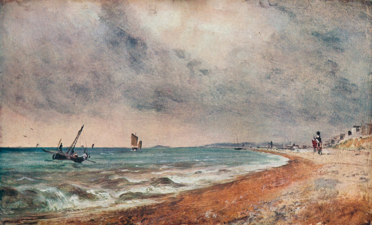Spiaggia di Hove, con barche da pesca, c1824 da John Constable