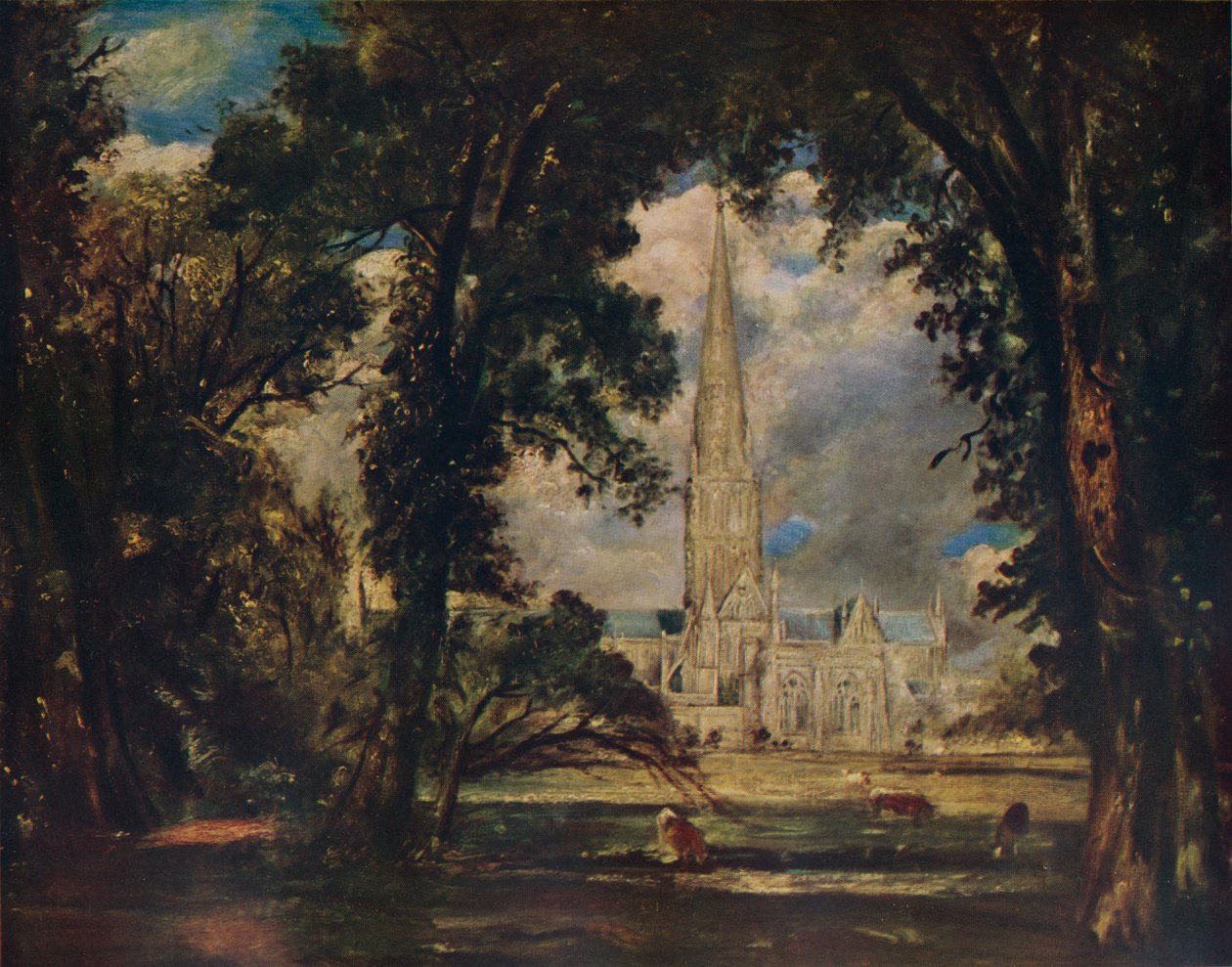 Cattedrale di Salisbury, c1823 da John Constable