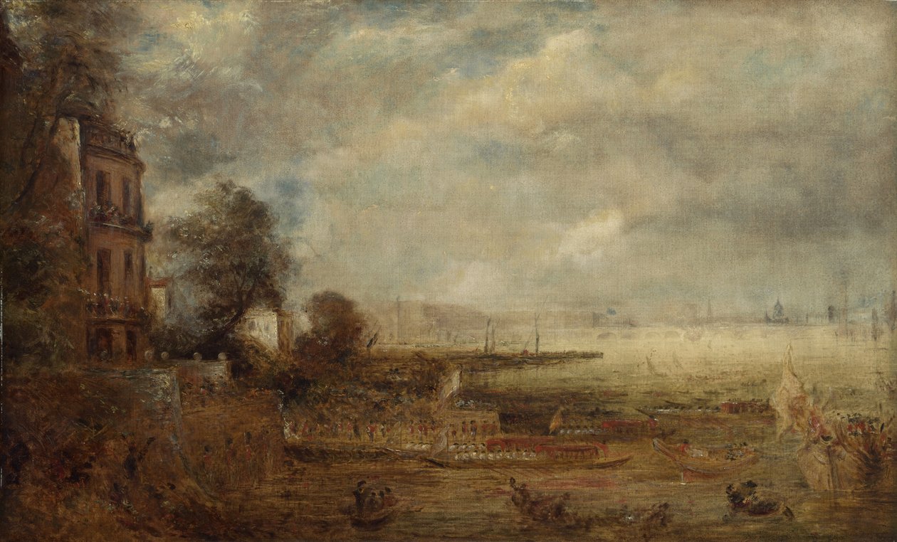 Ponte di Waterloo visto dalle scale di Whitehall, c.1829 da John Constable