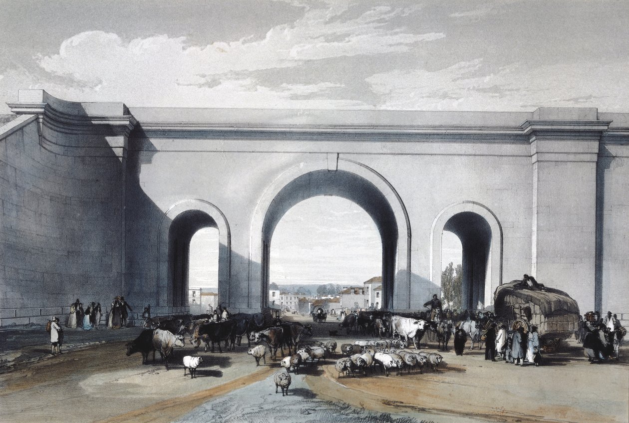 Ponte ferroviario a Chippenham, Wiltshire, 1846 da John Cooke Bourne