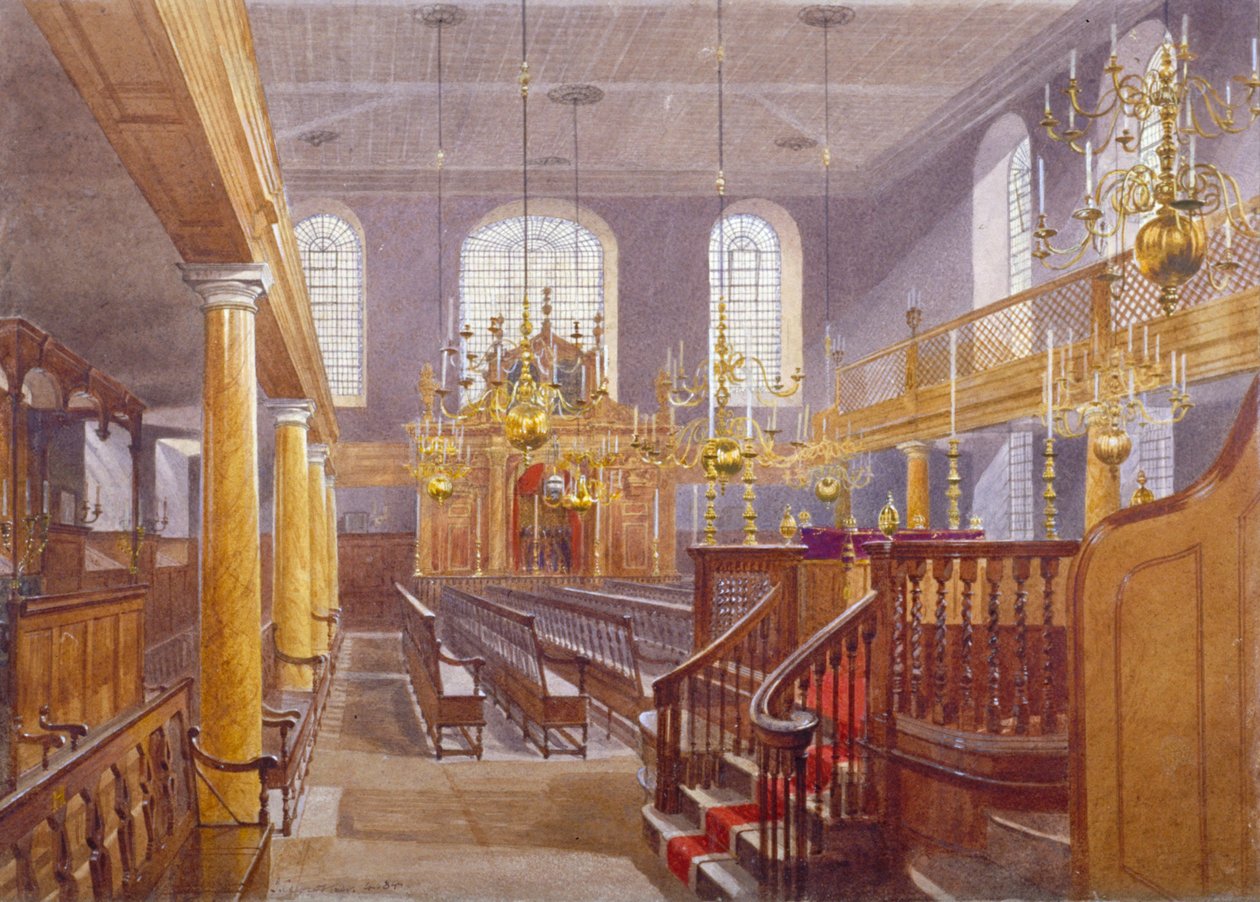 Sinagoga, Bevis Marks, Città di Londra da John Crowther