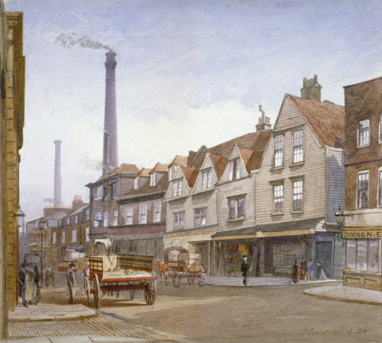 Veduta di Mint Street, Southwark, Londra, 1884 da John Crowther