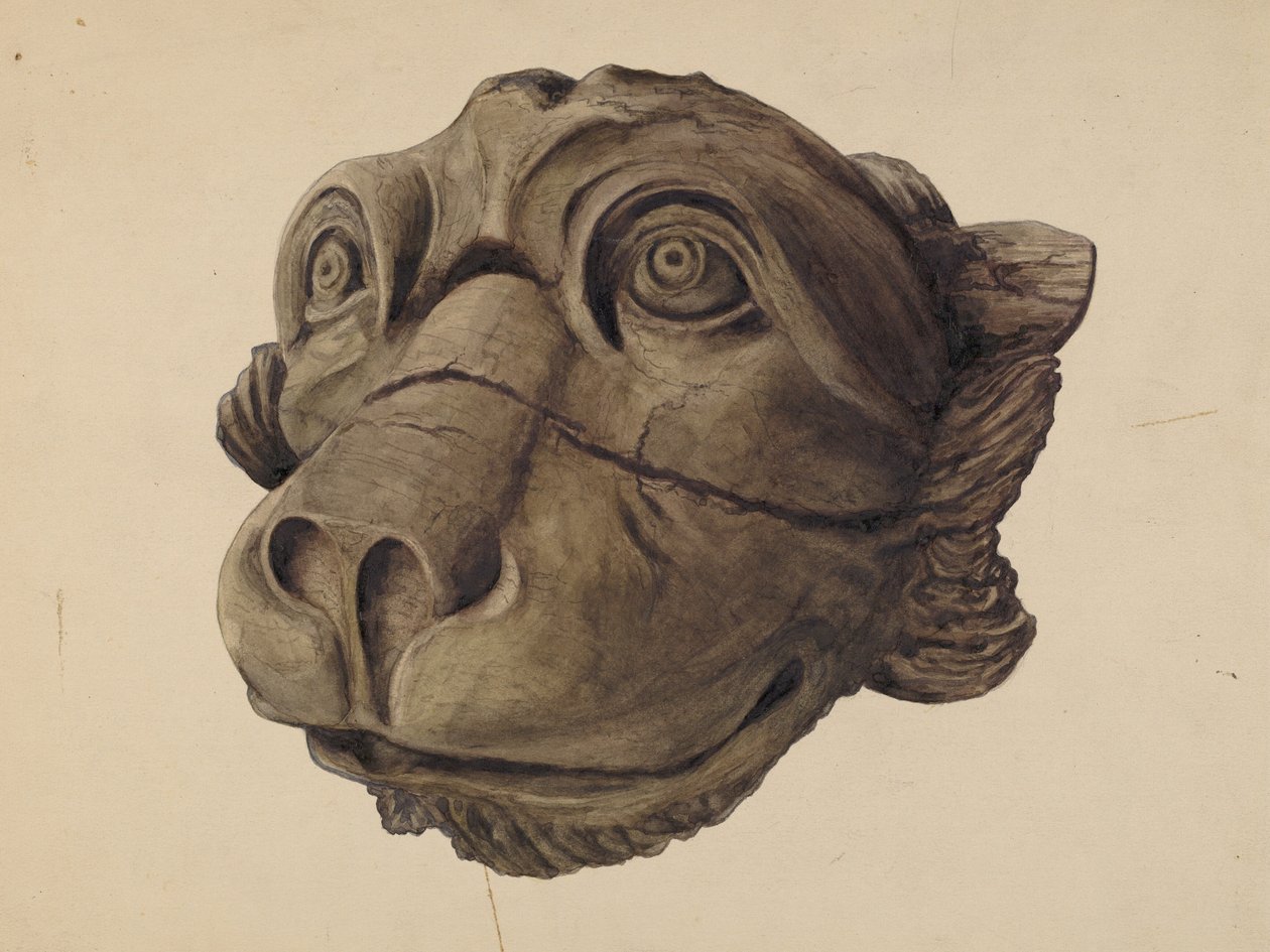 Gargoyle a Testa di Gatto da John Davis