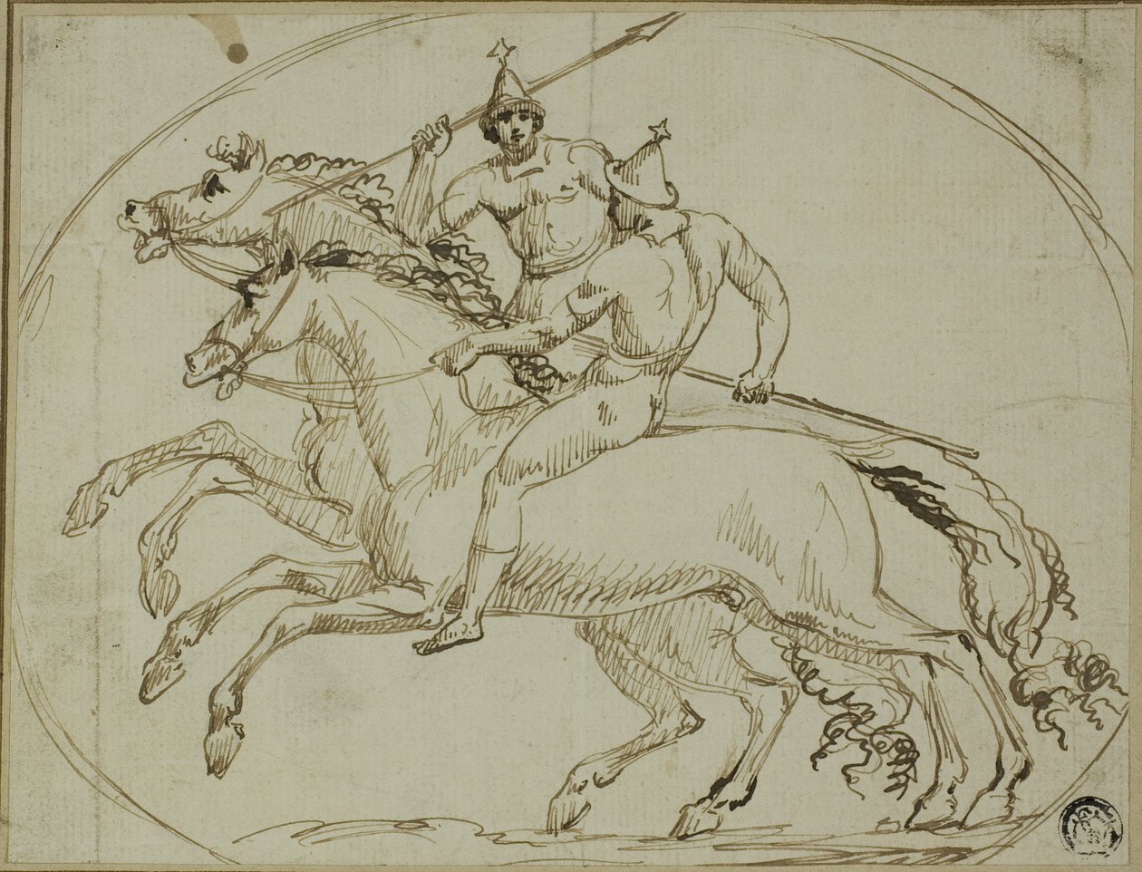 Due guerrieri a cavallo da John Deare