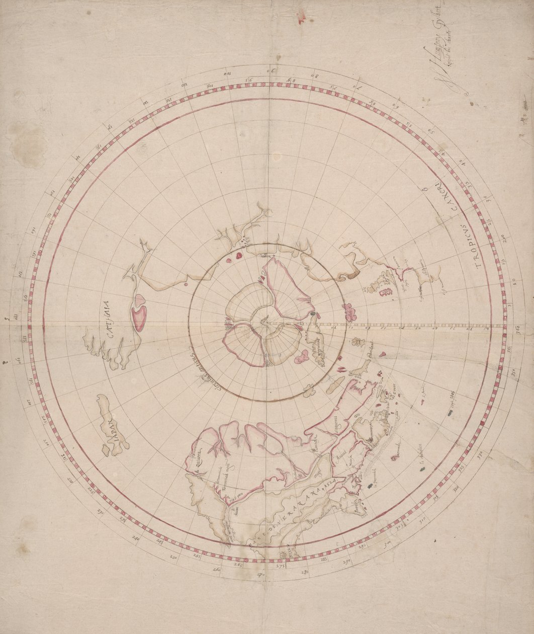 Humfray Gylbert cavaliere la sua carta, c.1582 da John Dee