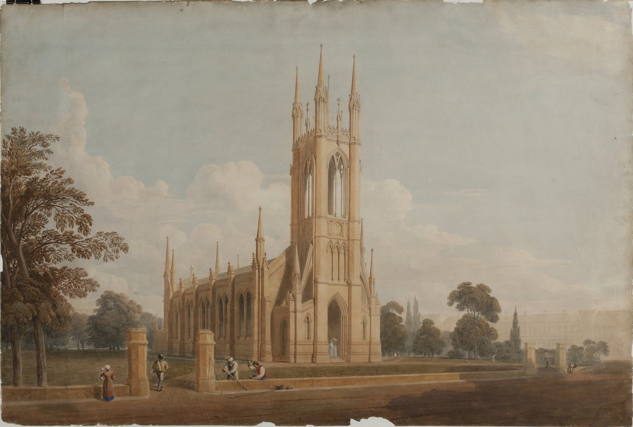Progetto per la Chiesa di San Tommaso, c.1826 da John Dobson