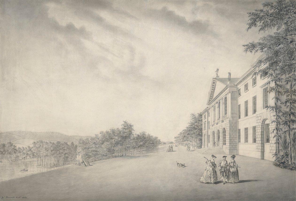 Vista Est di West Wycombe House, Buckinghamshire da John Donowell
