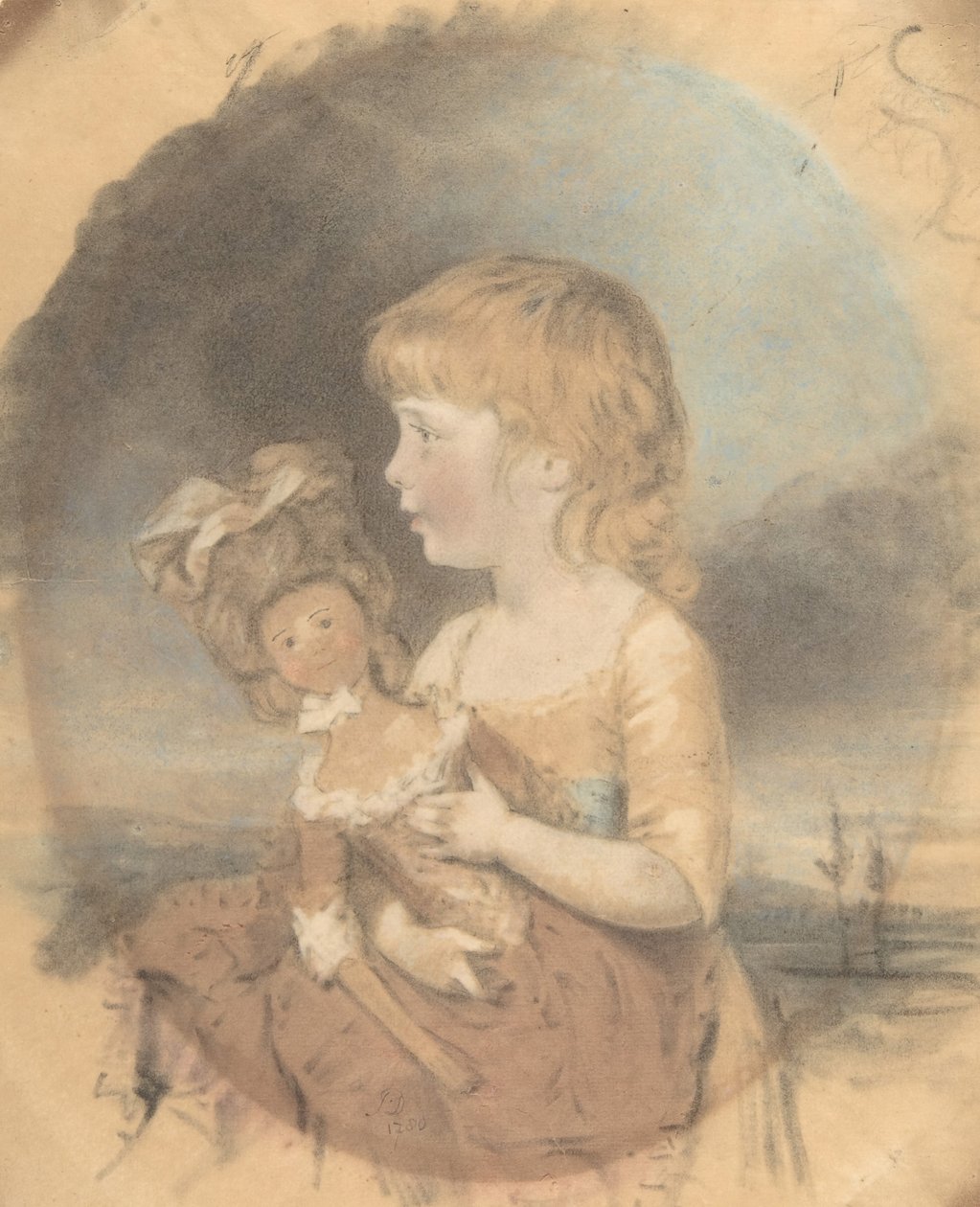 Bambino con una Bambola, 1780 da John Downman