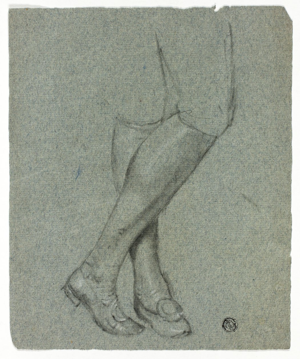 Gambe incrociate di una figura in piedi da John Downman