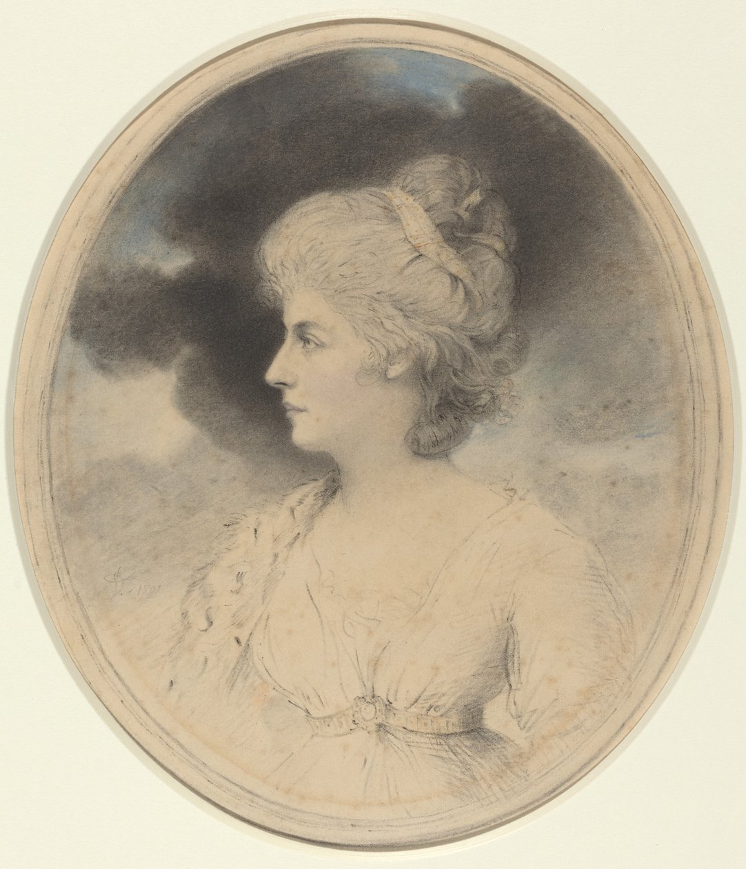 Ritratto di una donna di profilo da John Downman