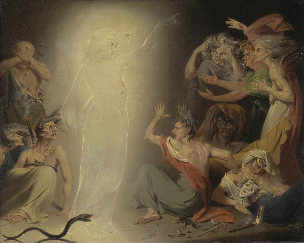 Il fantasma di Clitennestra che risveglia le Furie da John Downman