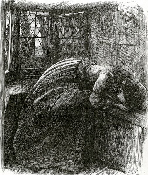 Mariana dai Poemi di Tennyson da John Everett (after) Millais
