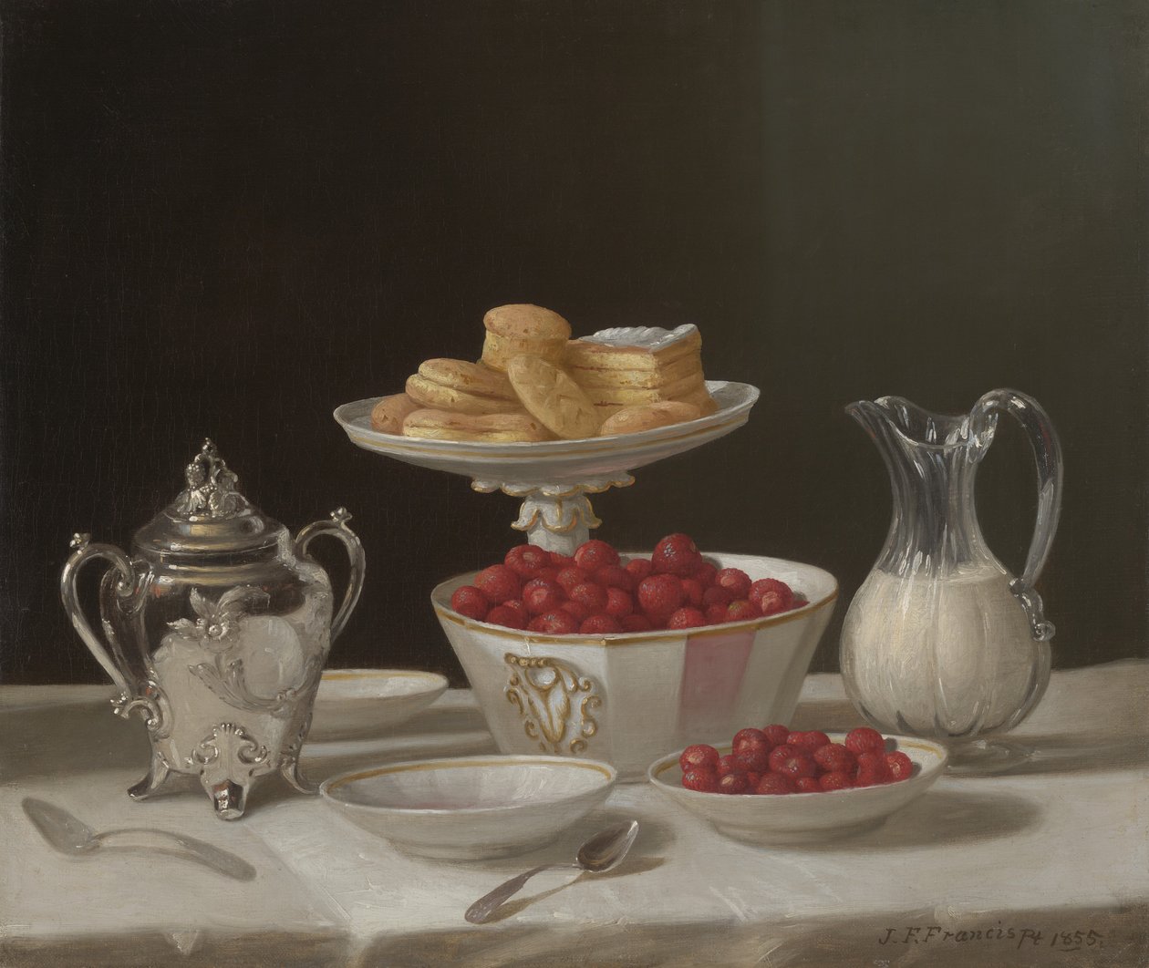 Natura morta di dessert, 1855 da John F. Francis