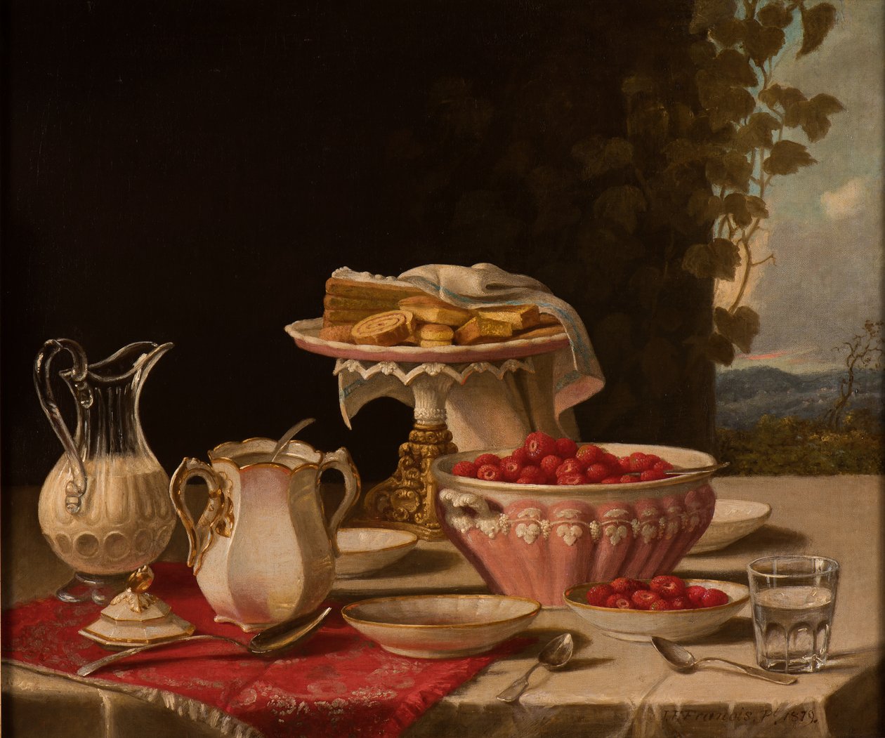 Fragole e panna, 1879 da John F. Francis
