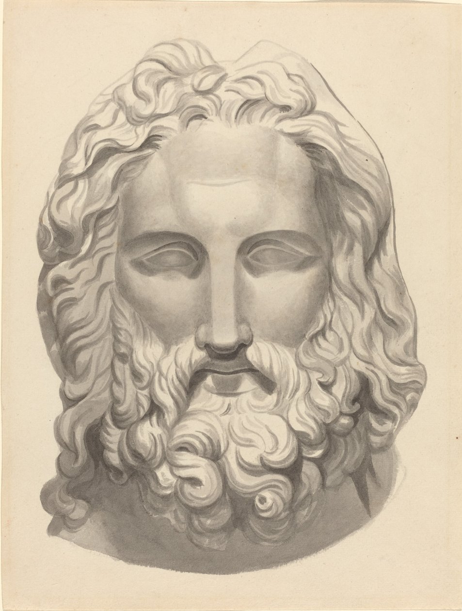 Testa barbuta antica da John Flaxman