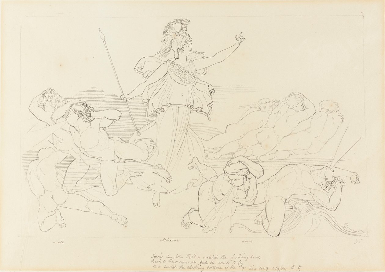 Atena e i venti da John Flaxman