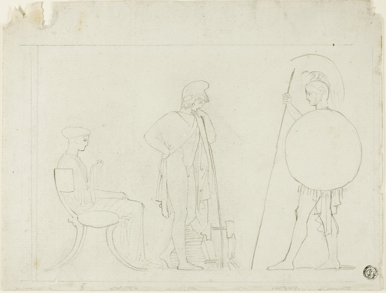 Ettore rimprovera Paride da John Flaxman