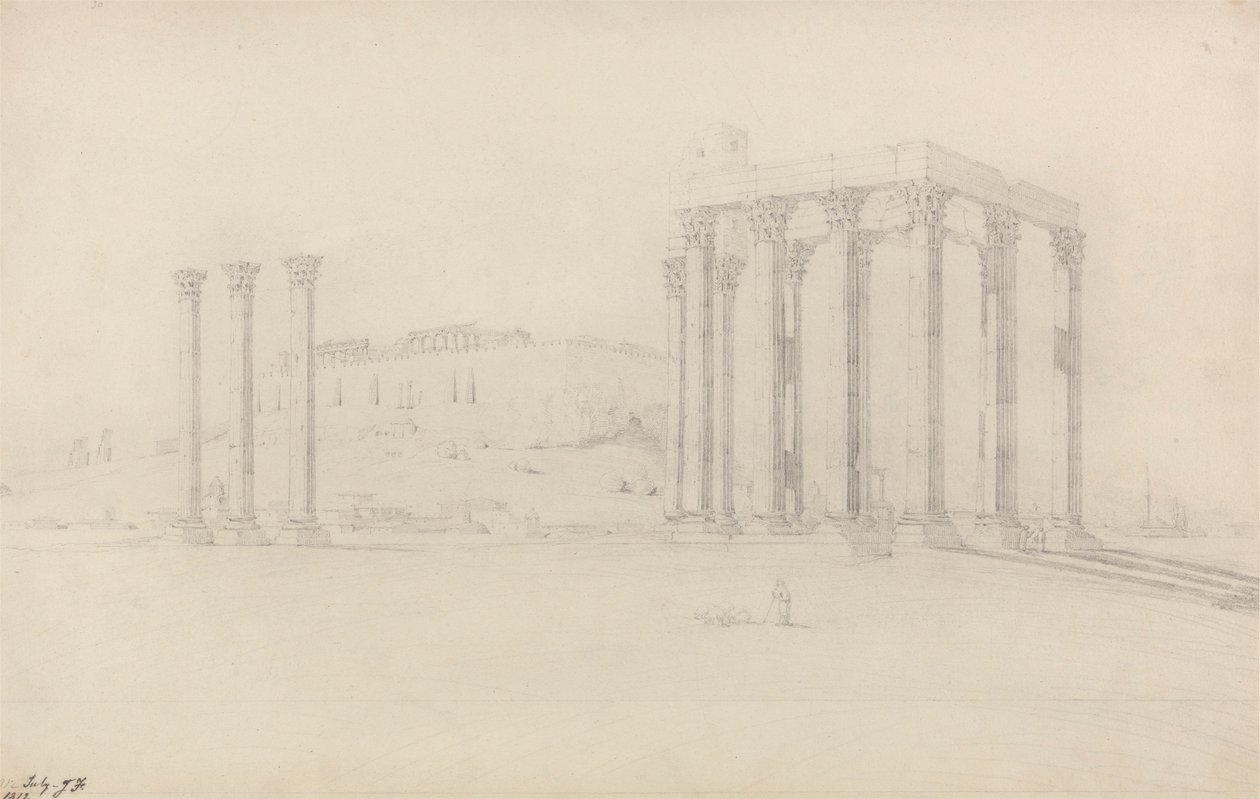 Tempio di Giove, Atene da John Foster