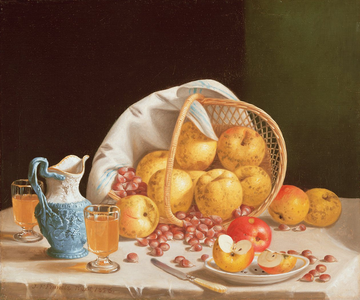 Natura morta con mele gialle da John Francis
