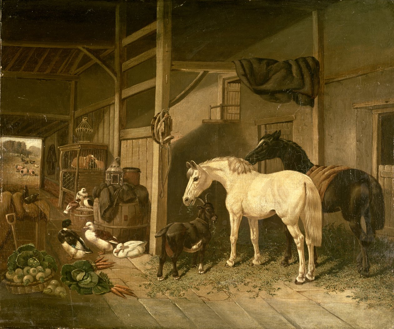 Interno di una stalla da John Frederick Herring Senior