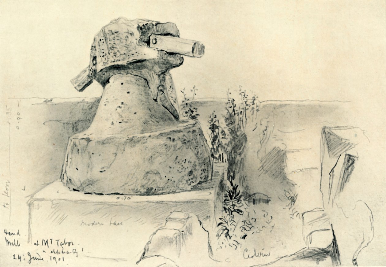 Antico mulino a mano sul Monte Tabor da John Fulleylove